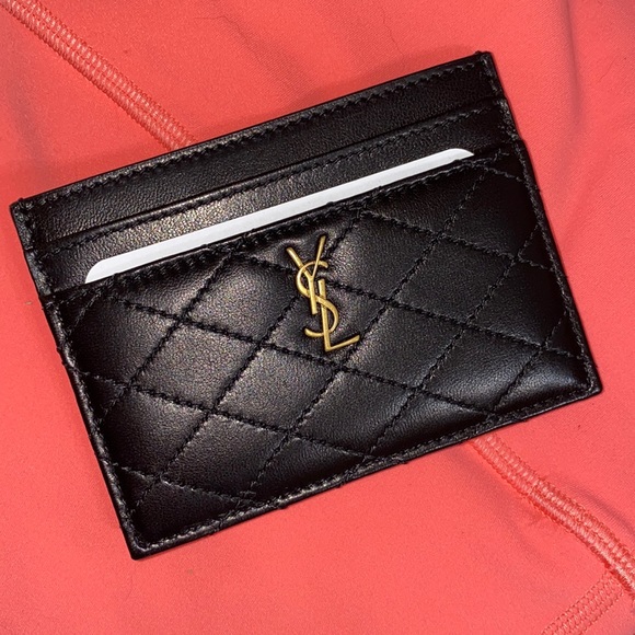 HP🎉NWT YSL Quilted Lambskin Card Case - Picture 12 of 16